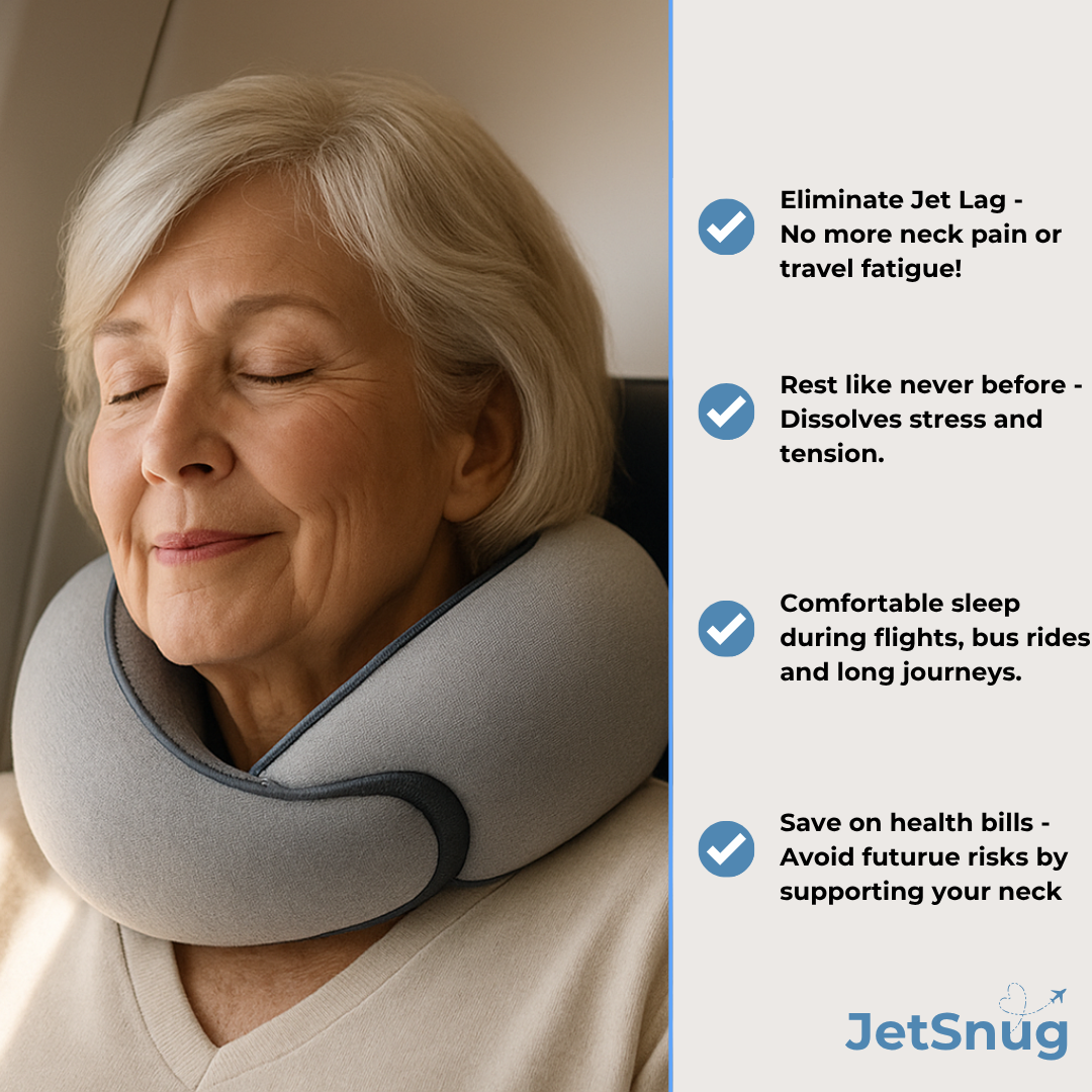 JetSnug® Neck Pain Relief Travel Pillow